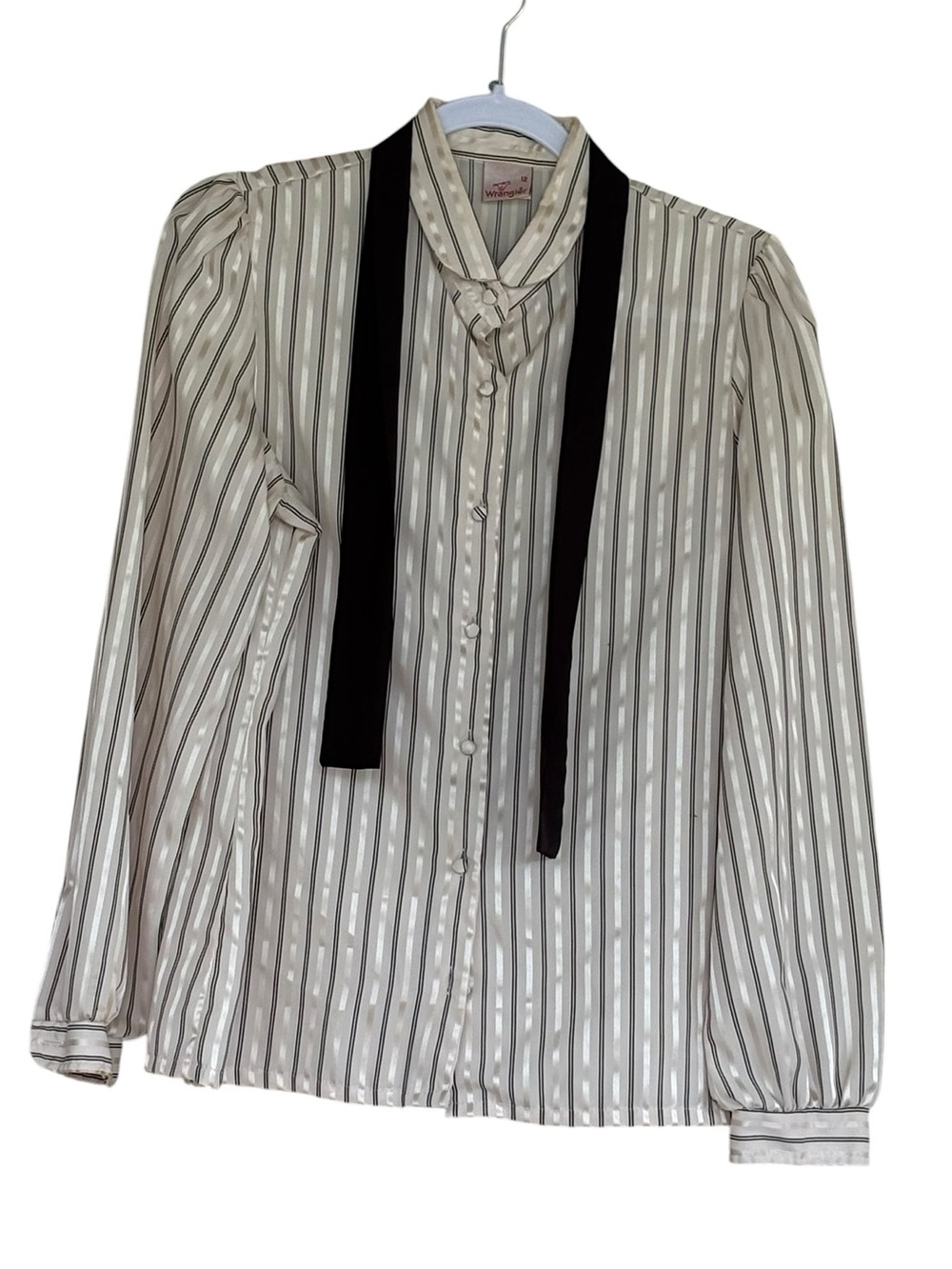 Wrangler Cowgirl Western Striped Blouse Shirt Size 12